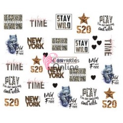 Stickere cu Apa pentru unghii cod BN1576 Imprimeu Animal